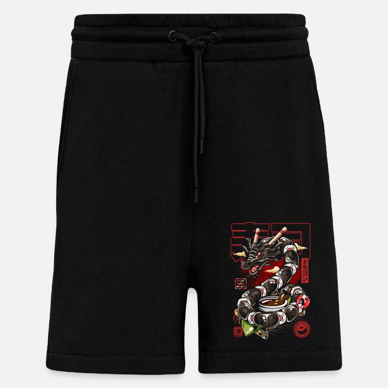 Japan Großer Sushi-Drache - Shorts - made by SPREAD - SOLID BLACK
