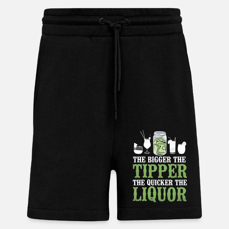 Bartender Mixologist The Bigger - Shorts - made by SPREAD - SOLID BLACK