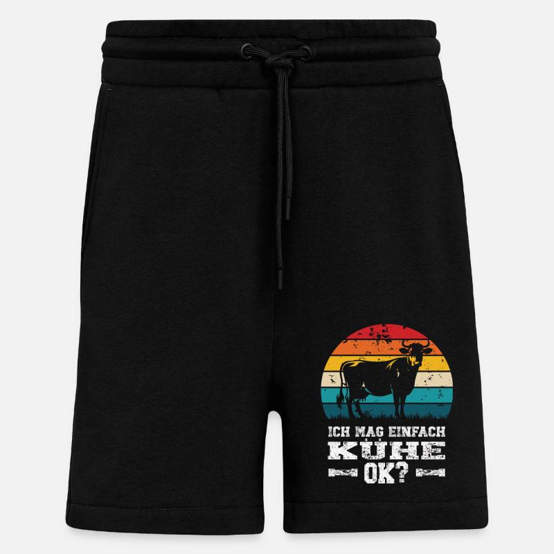 Ich mag Kühe - Shorts - made by SPREAD - SOLID BLACK