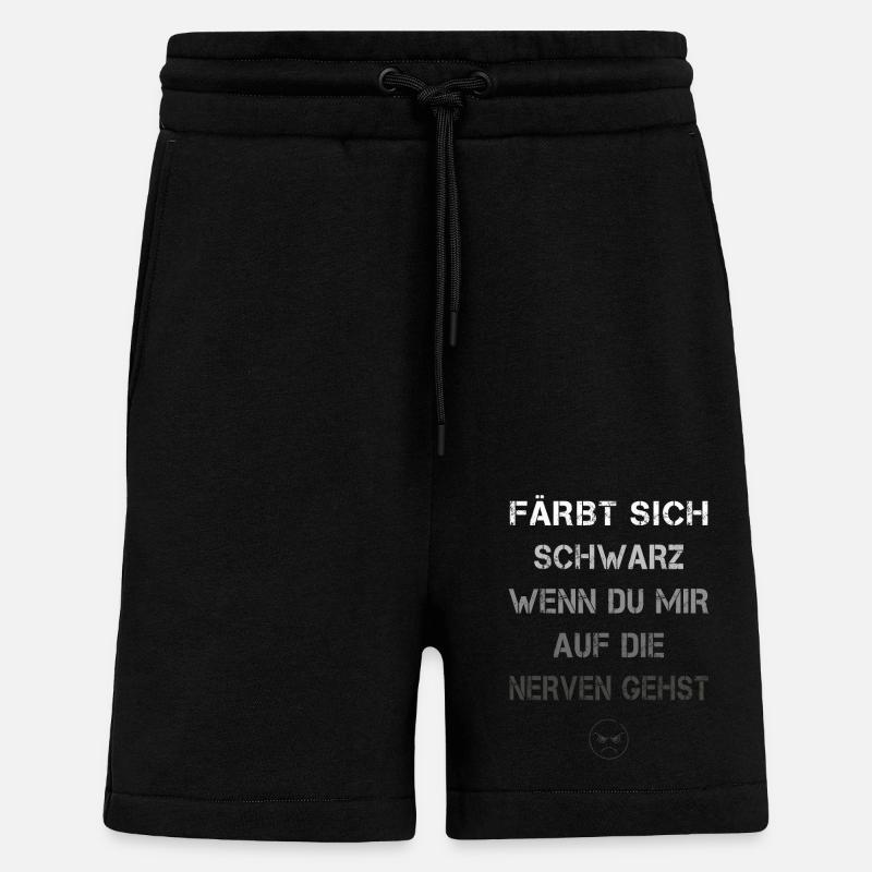 Devient noir - Short bio décontracté fabriqué en UE - SOLID BLACK
