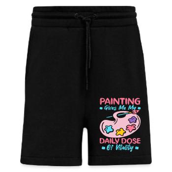 Artist Painter Graphic Painting My Daily Dose Art - Shorts - made by SPREAD - SOLID BLACK - Vorne