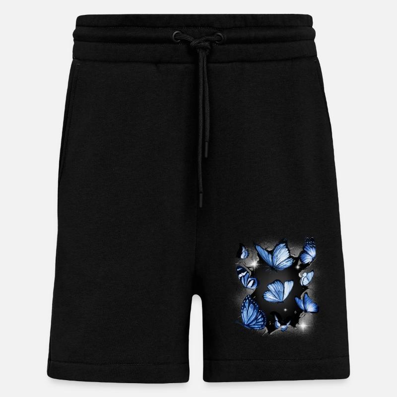 Papillons Papillon Insecte Insectes - Short bio décontracté fabriqué en UE - SOLID BLACK
