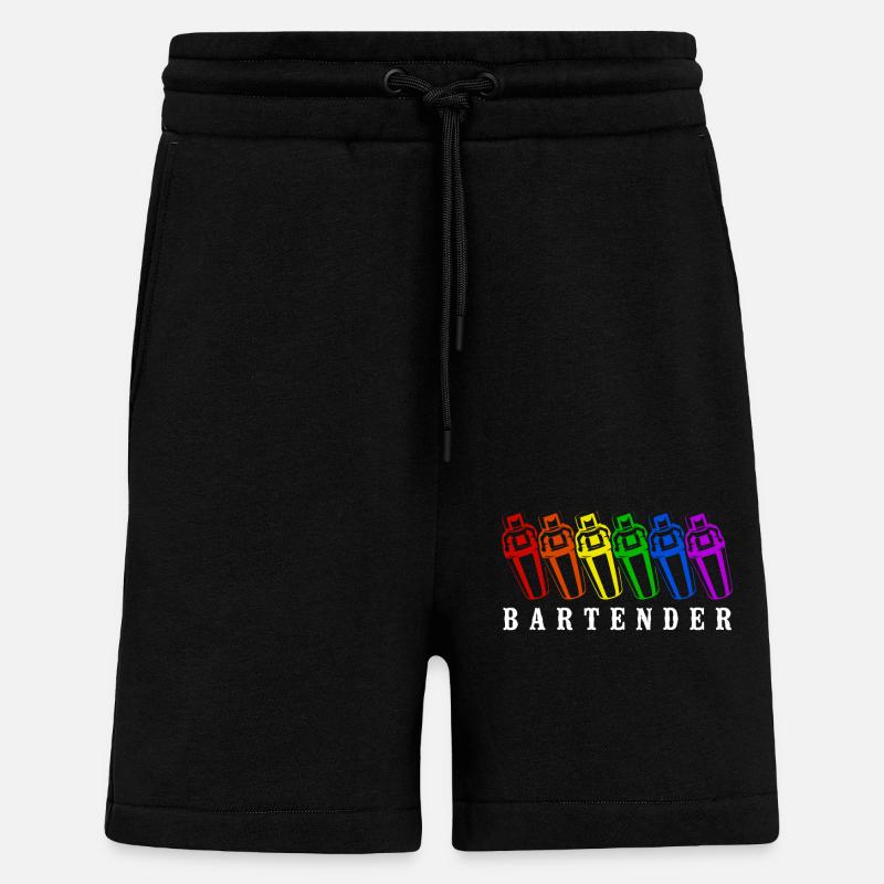 Bartender Mixologist Rainbow - Shorts - made by SPREAD - SOLID BLACK
