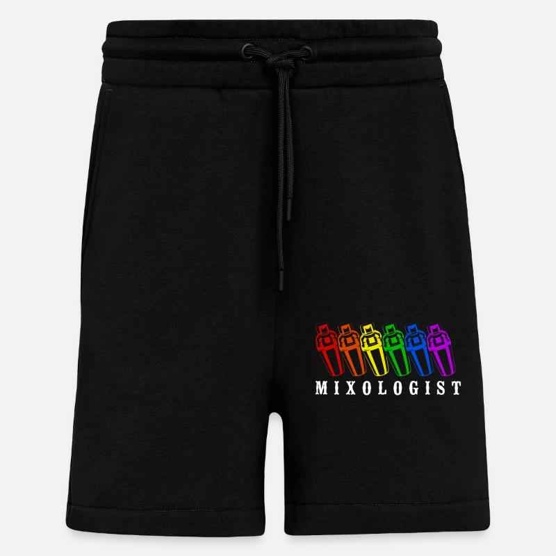 Bartender Mixologist Rainbow - Shorts - made by SPREAD - SOLID BLACK
