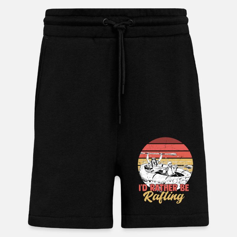 I'd Rather Be Rafting Paddling - Shorts - made by SPREAD - SOLID BLACK
