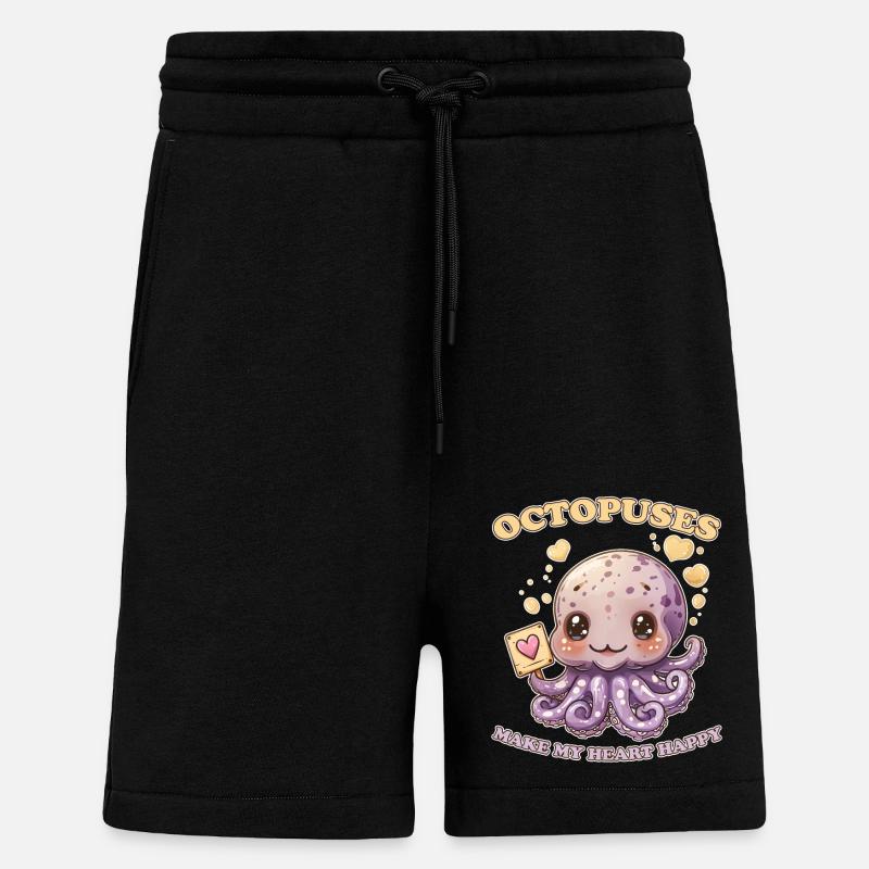 Funny Octopus Cephalopod Squid Gift - Shorts - made by SPREAD - SOLID BLACK