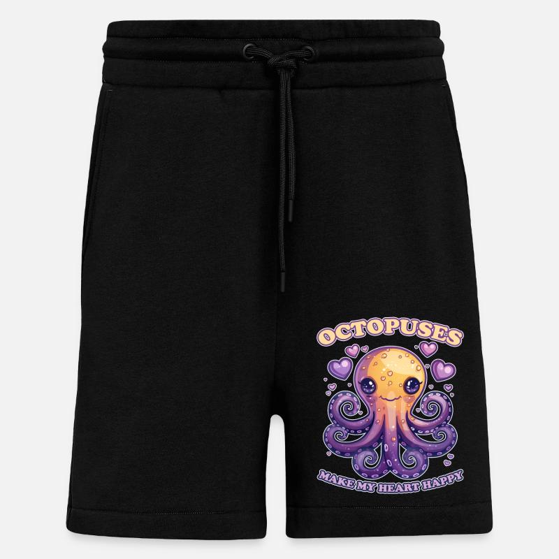 Funny Octopus Cephalopod Squid Gift - Shorts - made by SPREAD - SOLID BLACK