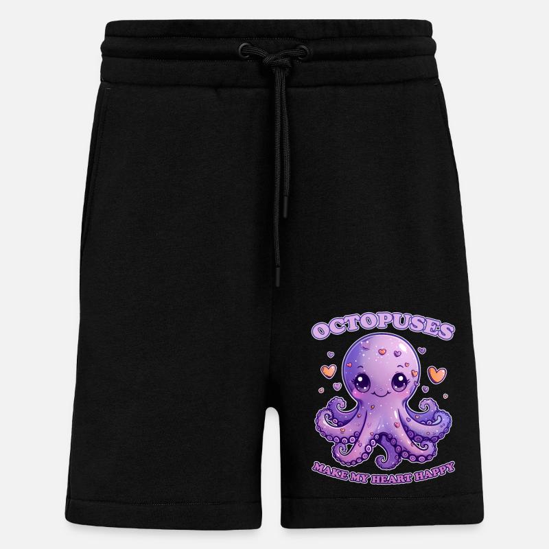 Funny Octopus Cephalopod Squid Gift - Shorts - made by SPREAD - SOLID BLACK
