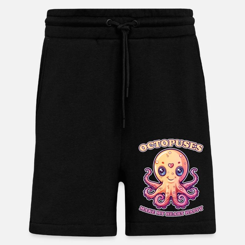 Funny Octopus Cephalopod Squid Gift - Shorts - made by SPREAD - SOLID BLACK