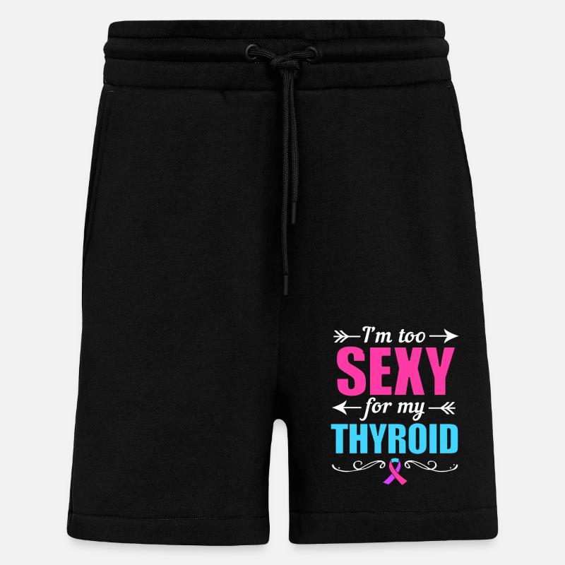 Thyroid cancer Thyroid cancer - Shorts - made by SPREAD - SOLID BLACK