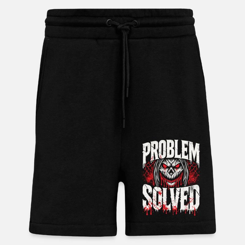 Bloody Solution - Problem Solved - Shorts - made by SPREAD - SOLID BLACK