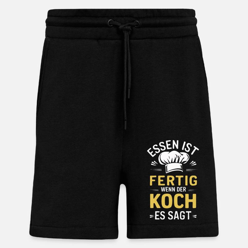 Chef Chef - Short bio décontracté fabriqué en UE - SOLID BLACK