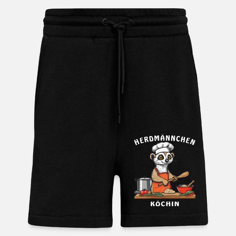 HERDMÄNNCHEN CUISINIER - Short bio décontracté fabriqué en UE - SOLID BLACK