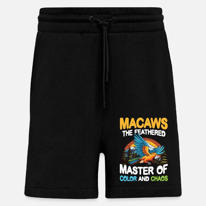 Macaws The Feathered Masters - Shorts - made by SPREAD - SOLID BLACK