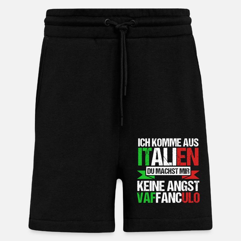 Italien Italiener Vaffanculo - Shorts - made by SPREAD - SOLID BLACK