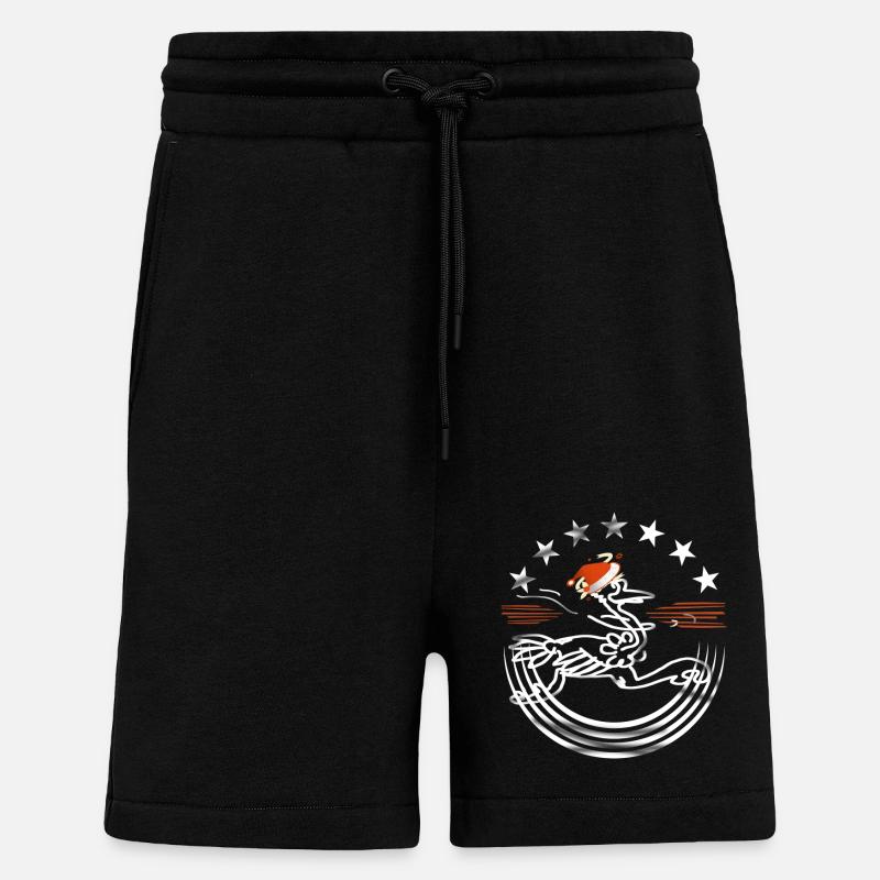 Messager de Noël - Short bio décontracté fabriqué en UE - SOLID BLACK
