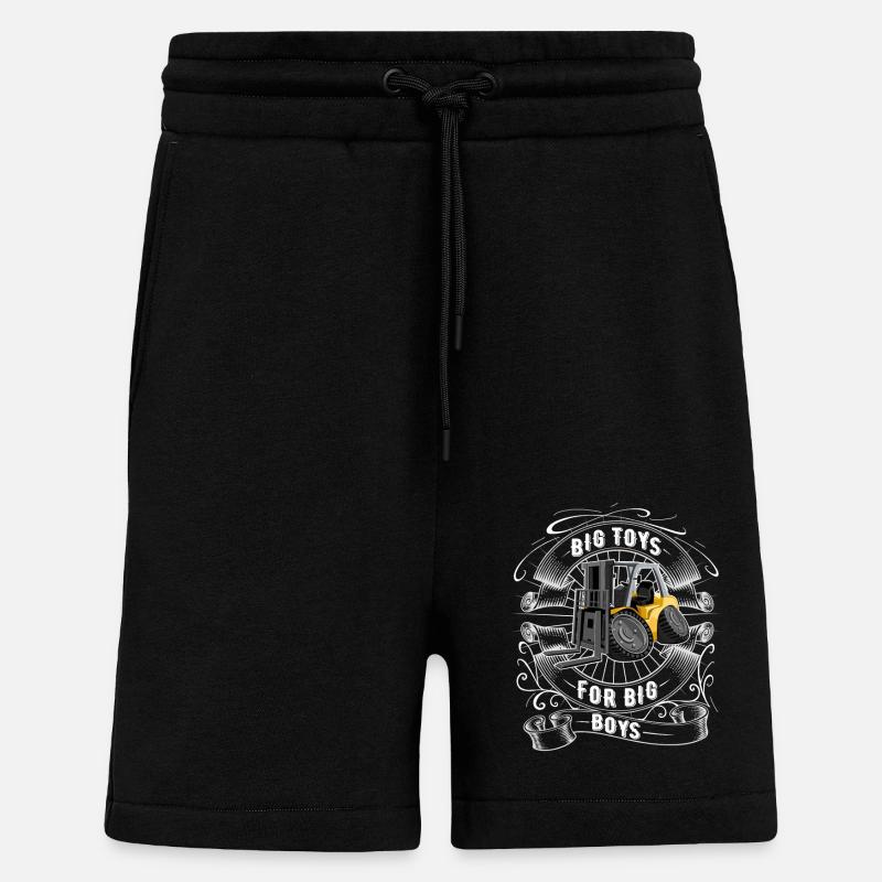 Conducteur de chariot élévateur - Short bio décontracté fabriqué en UE - SOLID BLACK