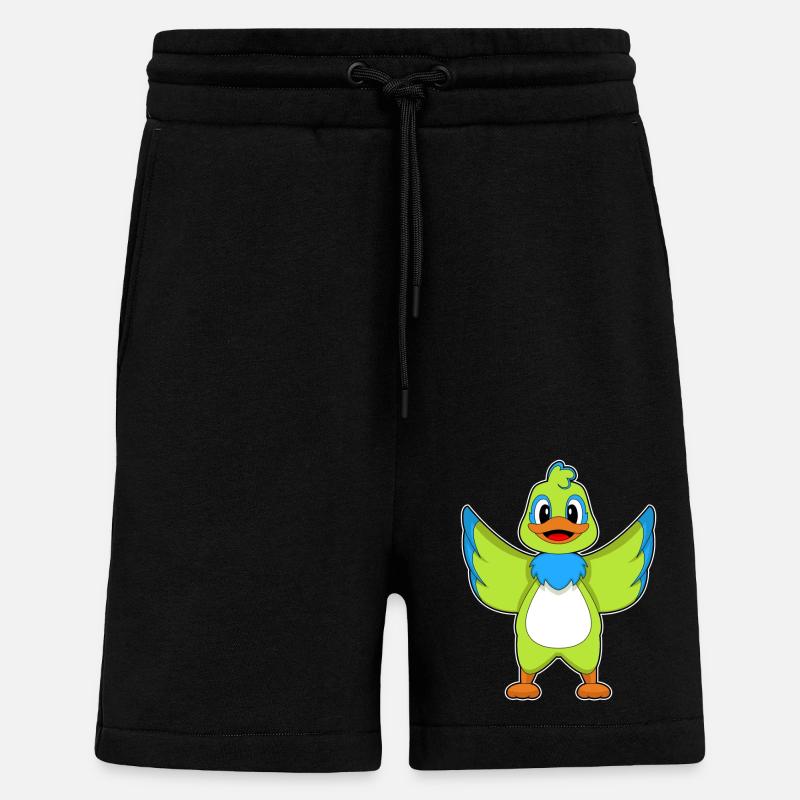 Perroquet canard - Short bio décontracté fabriqué en UE - SOLID BLACK