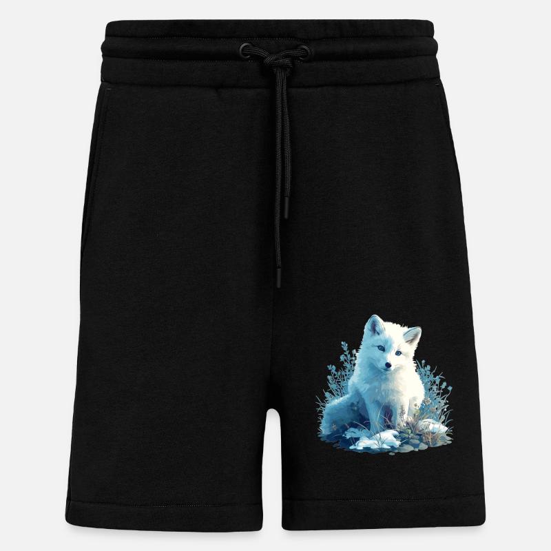 Arctic Fox Polarfüchse Polarfuchs - Shorts - made by SPREAD - SOLID BLACK