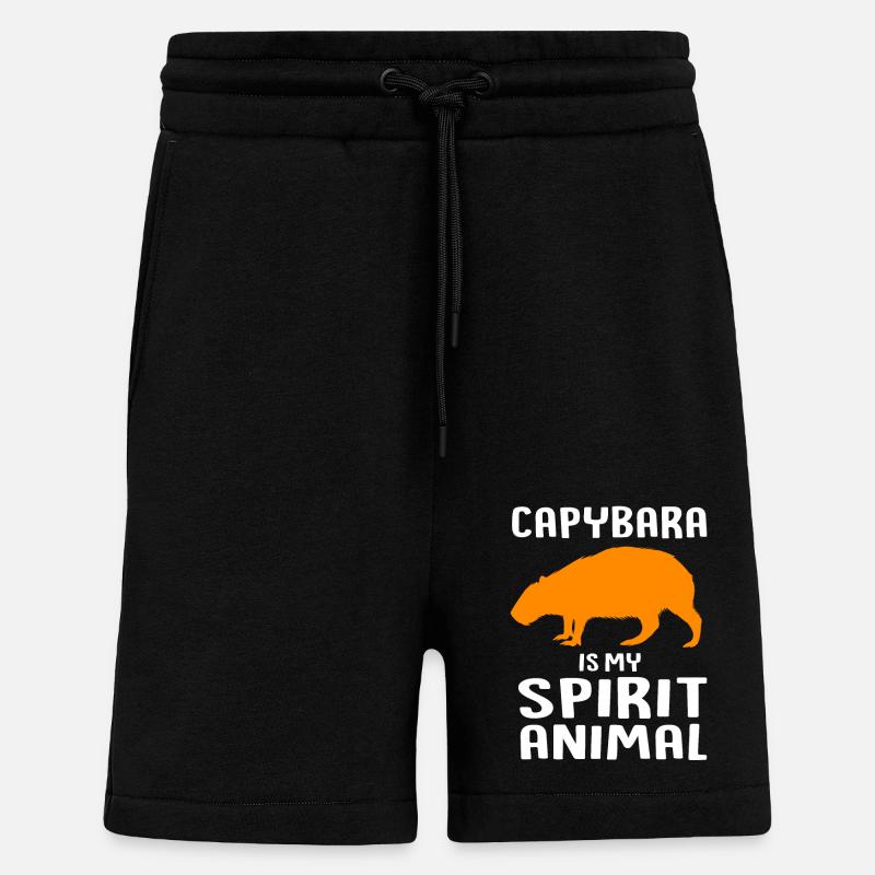 Capybara - Short bio décontracté fabriqué en UE - SOLID BLACK