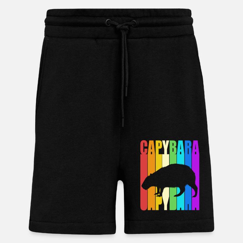 Capybara - Short bio décontracté fabriqué en UE - SOLID BLACK