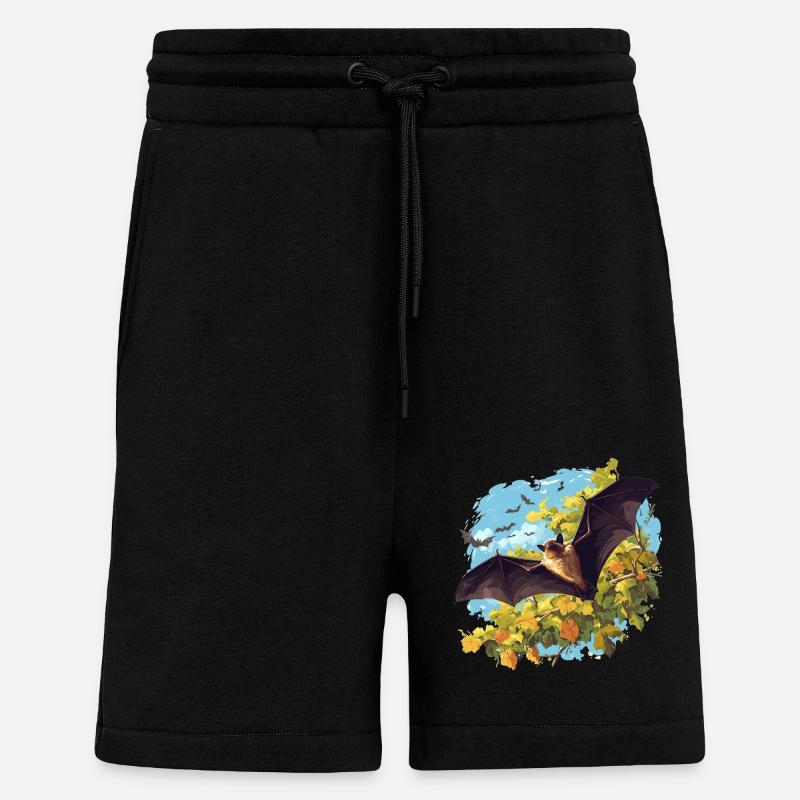 Bat Bats Bat - Shorts - made by SPREAD - SOLID BLACK
