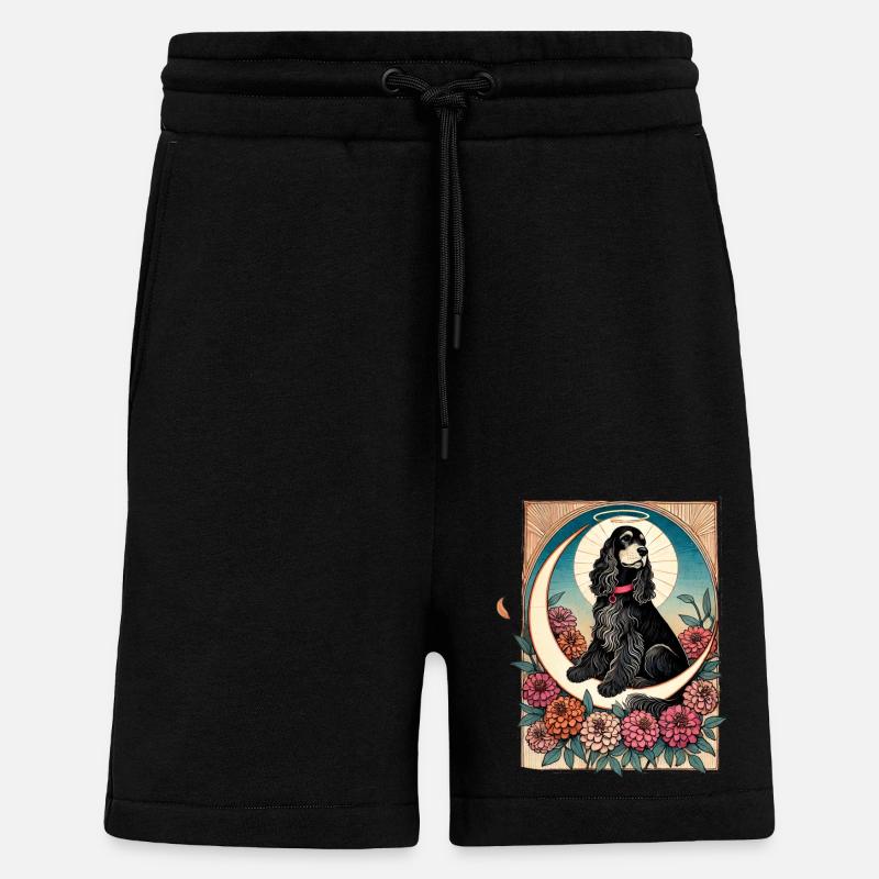 Black Cocker Spaniel - Shorts - made by SPREAD - SOLID BLACK