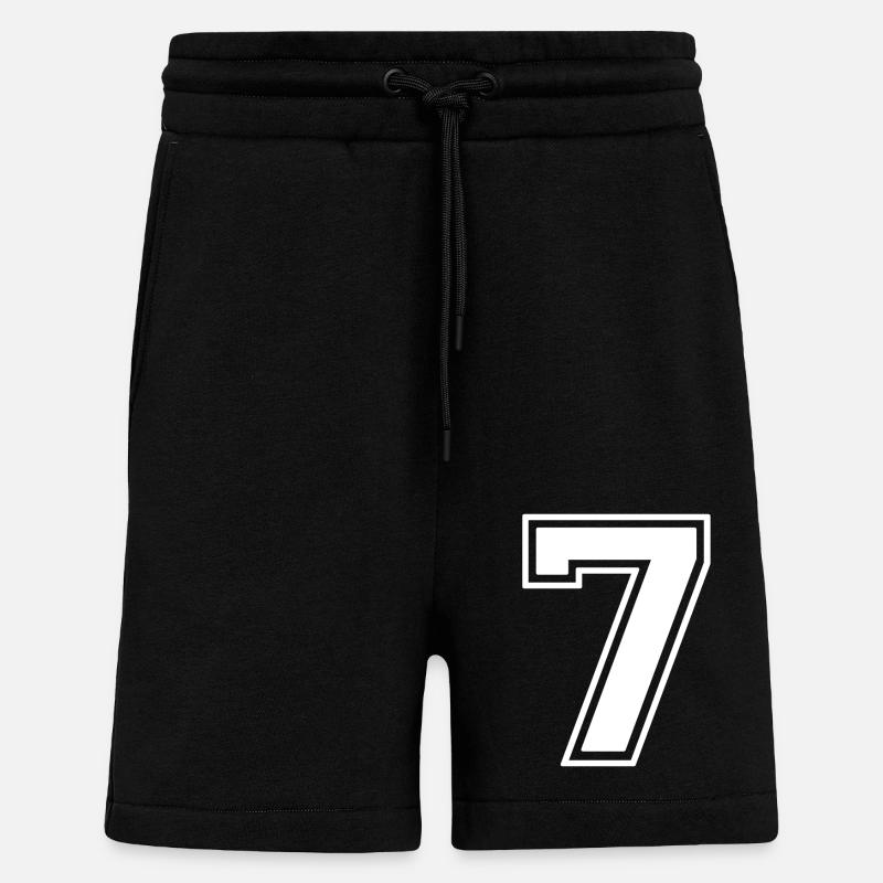 Numéro 7 - Short bio décontracté fabriqué en UE - SOLID BLACK