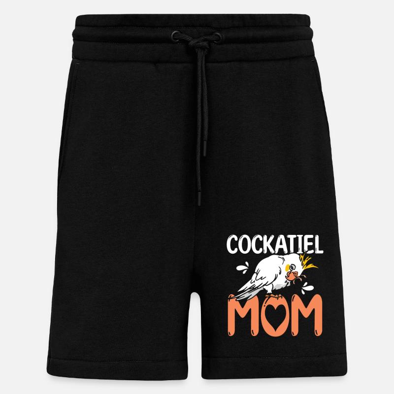 Maman calopsitte - Short bio décontracté fabriqué en UE - SOLID BLACK