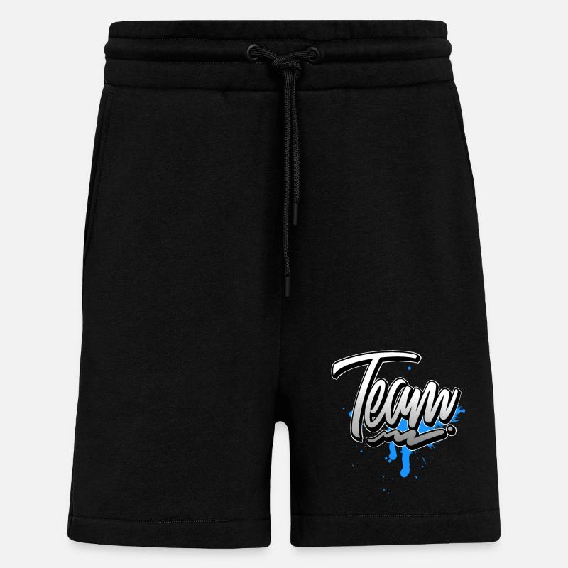 Équipe - Short bio décontracté fabriqué en UE - SOLID BLACK