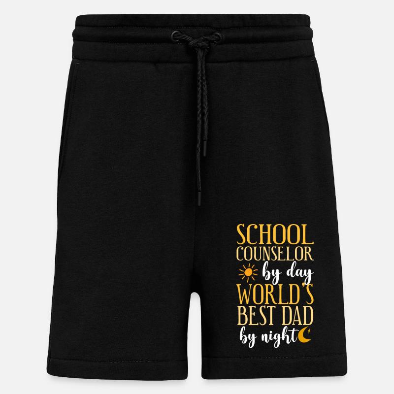 School Counselor Dad School - Shorts - made by SPREAD - SOLID BLACK