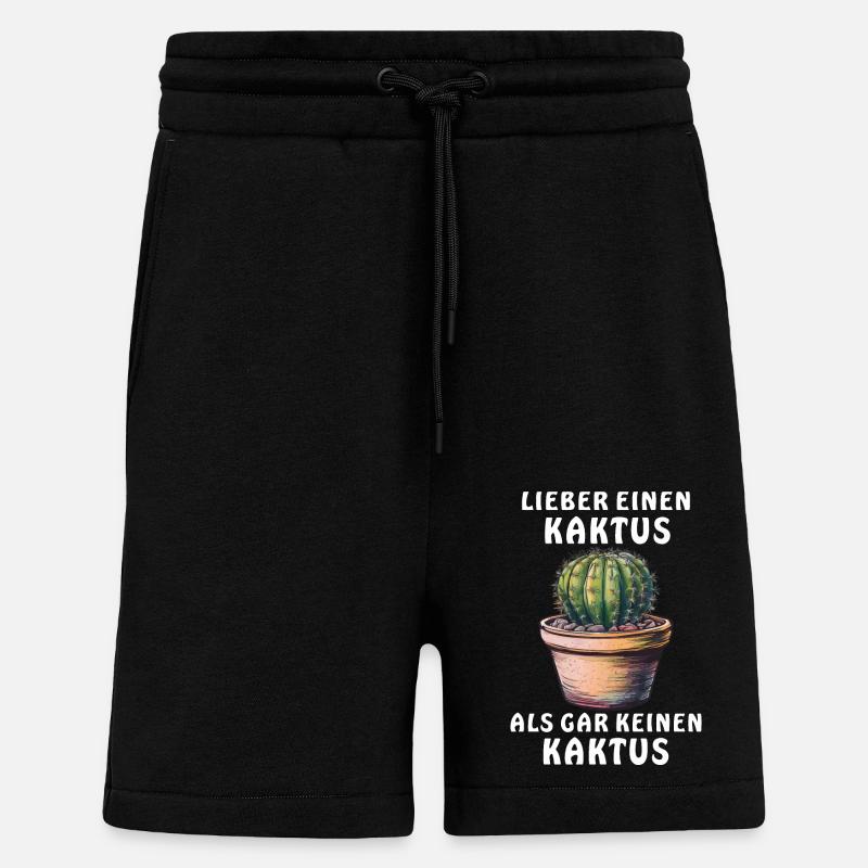 PLUTÔT UN CACTUS - Short bio décontracté fabriqué en UE - SOLID BLACK