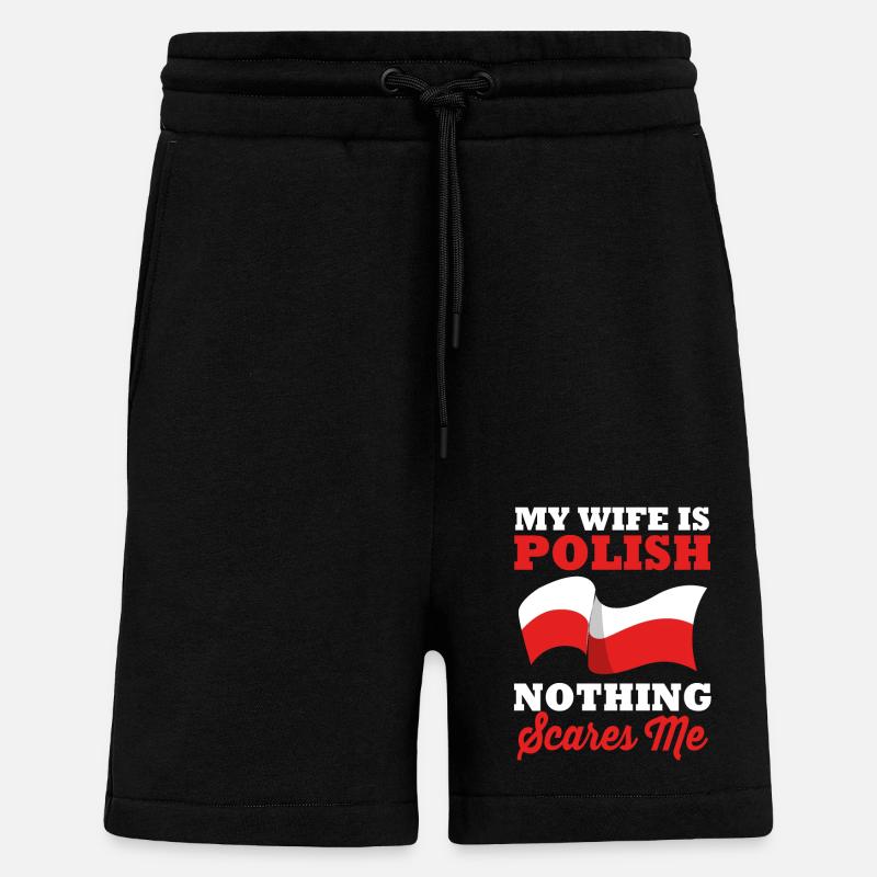 Polen Polnisch - Shorts - made by SPREAD - SOLID BLACK