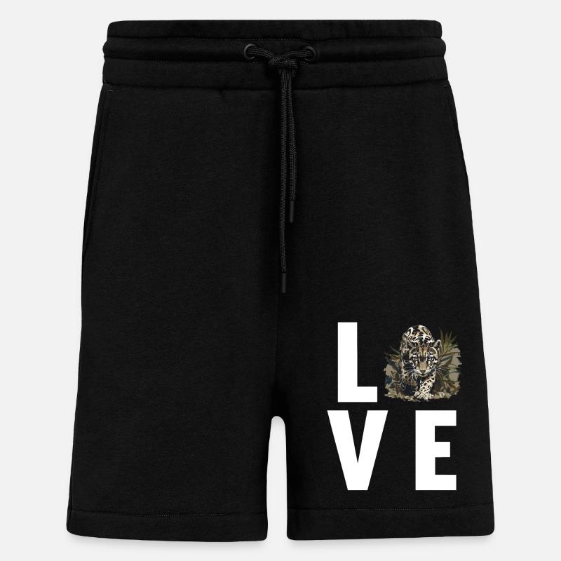 Nebelparder nébelpard néopard nébuleux - Short bio décontracté fabriqué en UE - SOLID BLACK