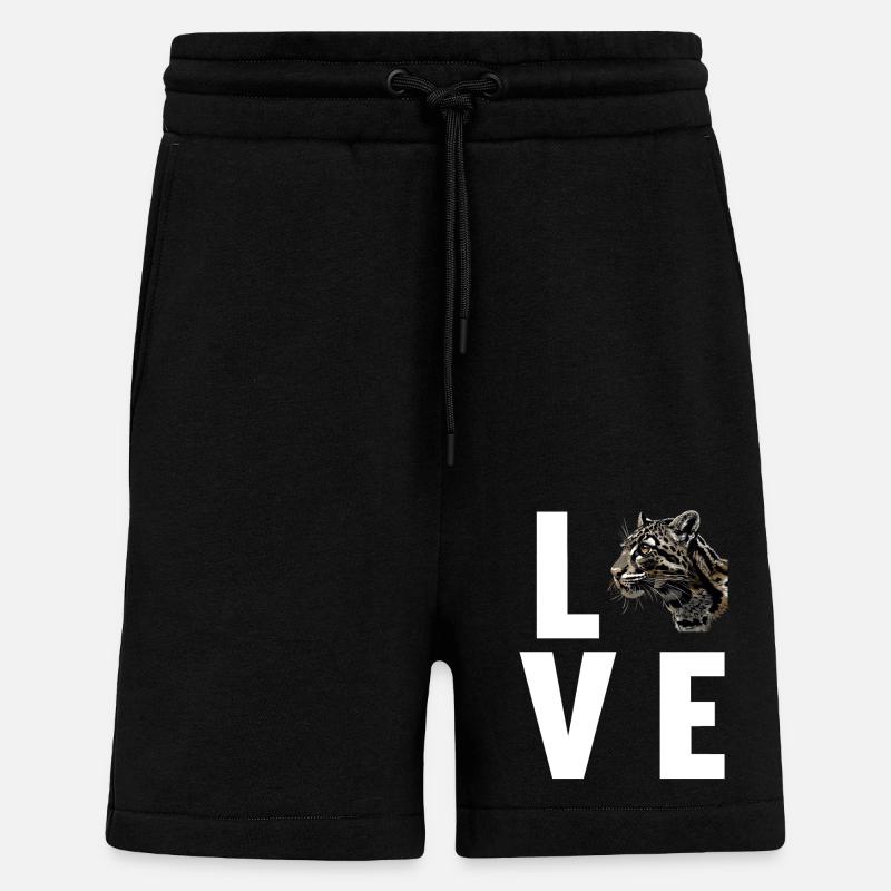 Clouded Leopard Nebelparder - Shorts - made by SPREAD - SOLID BLACK