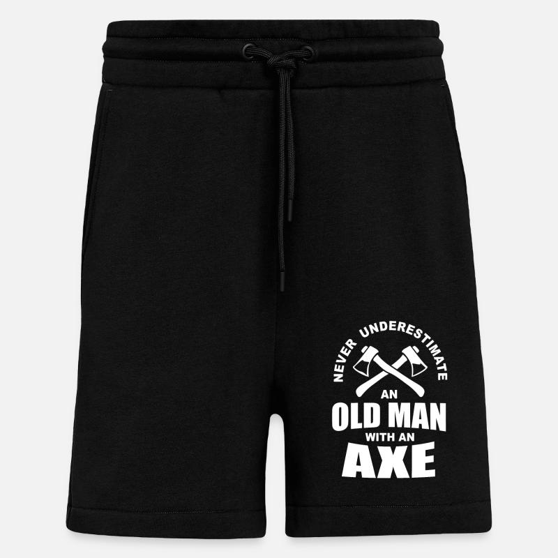 Lancer de hache - Short bio décontracté fabriqué en UE - SOLID BLACK