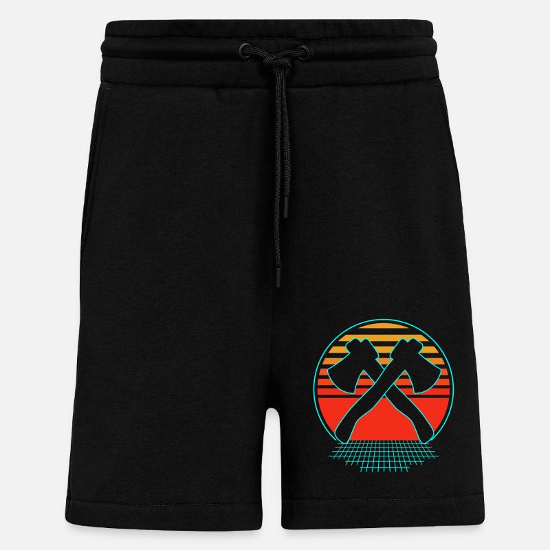 Lancer de hache - Short bio décontracté fabriqué en UE - SOLID BLACK