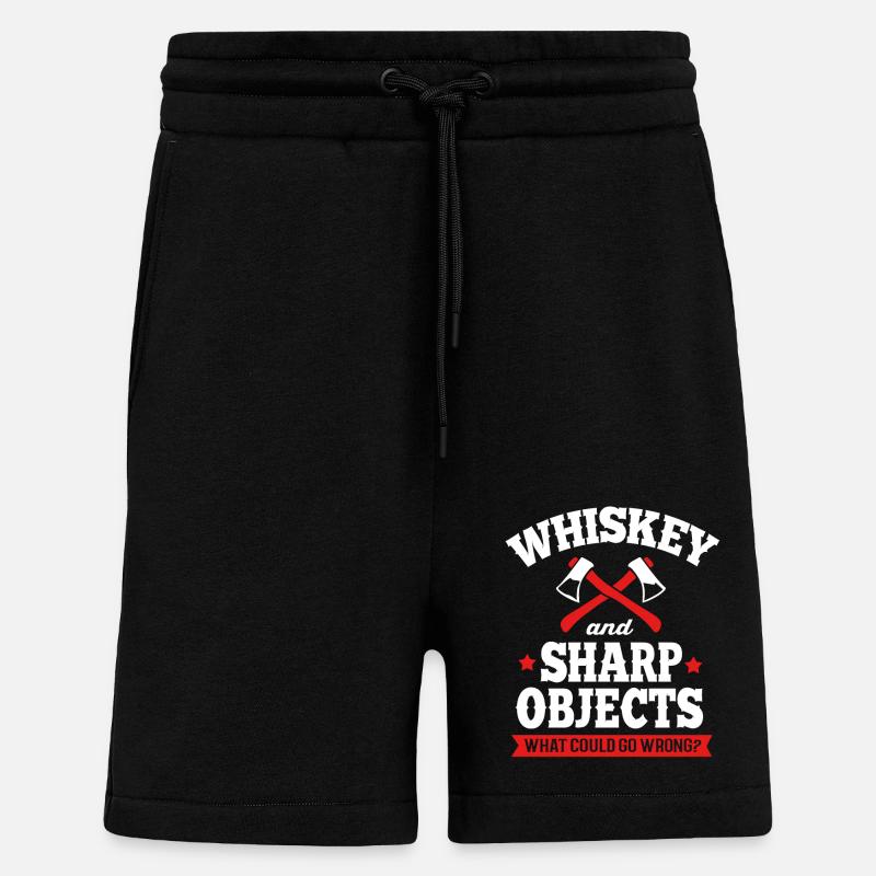 Axe Throwing - Shorts - made by SPREAD - SOLID BLACK