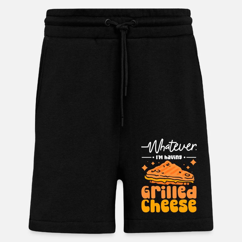 Whatever I'm having grilled cheese - Shorts - made by SPREAD - SOLID BLACK