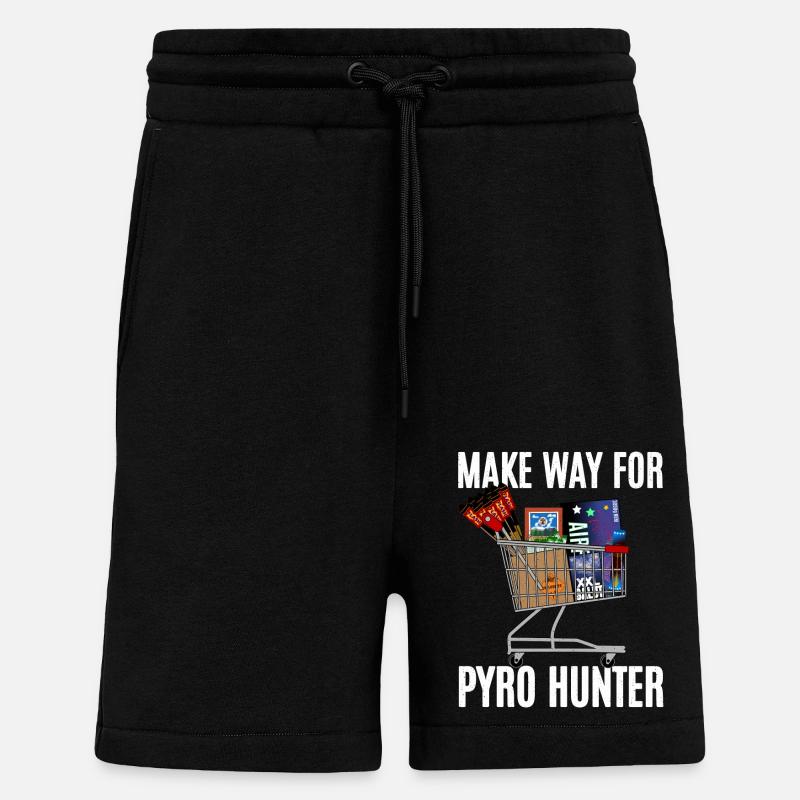 Pyro Hunter - Shorts - made by SPREAD - SOLID BLACK
