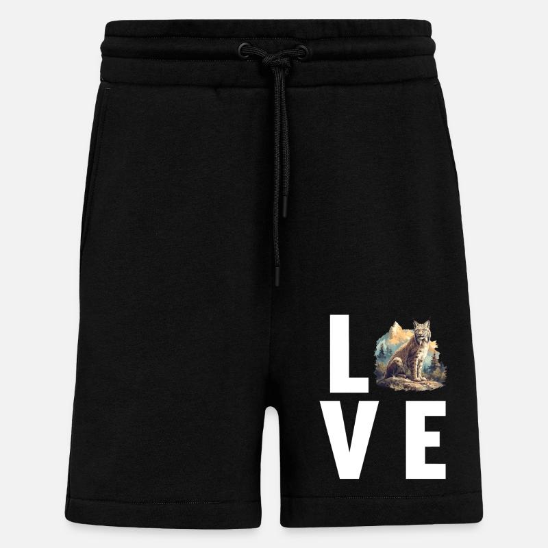 Lynx Luchse Luchs - Shorts - made by SPREAD - SOLID BLACK