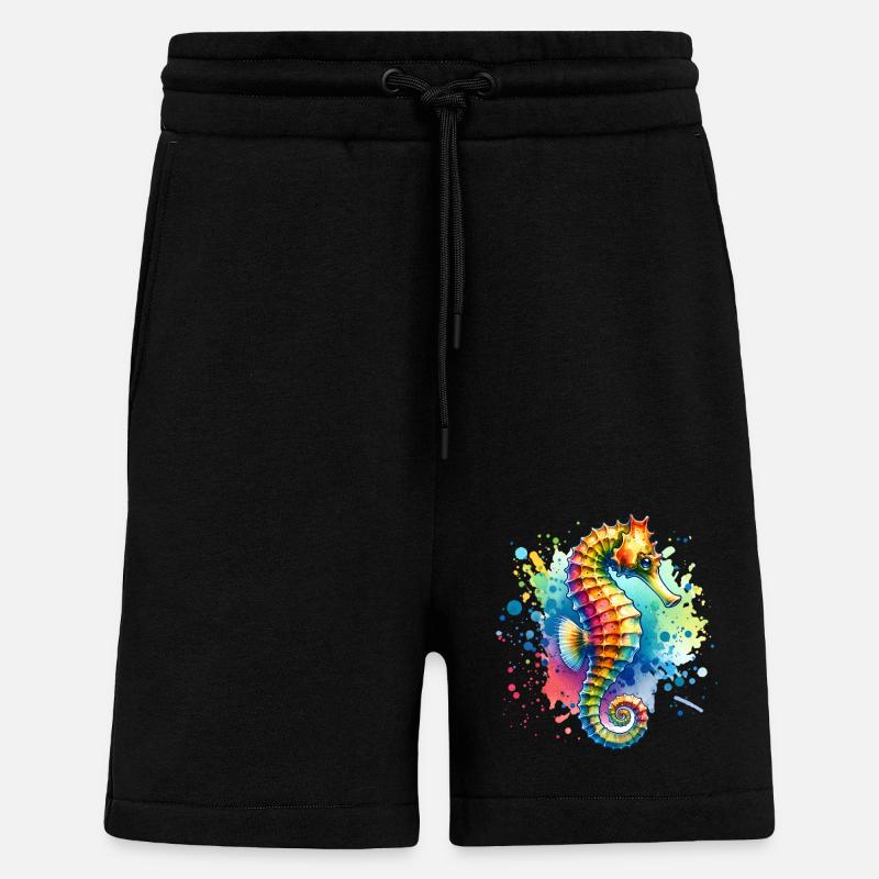 Hippocampe Hippocampe - Short bio décontracté fabriqué en UE - SOLID BLACK