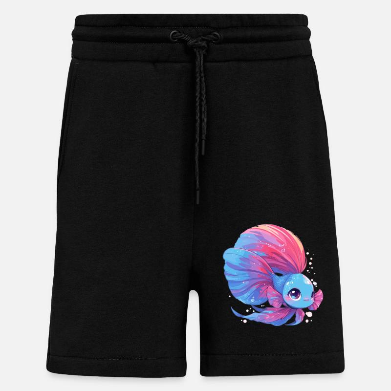 Bettas Betta Fisch Betta - Shorts - made by SPREAD - SOLID BLACK