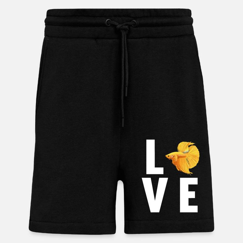 Bettas Betta Poisson Betta - Short bio décontracté fabriqué en UE - SOLID BLACK