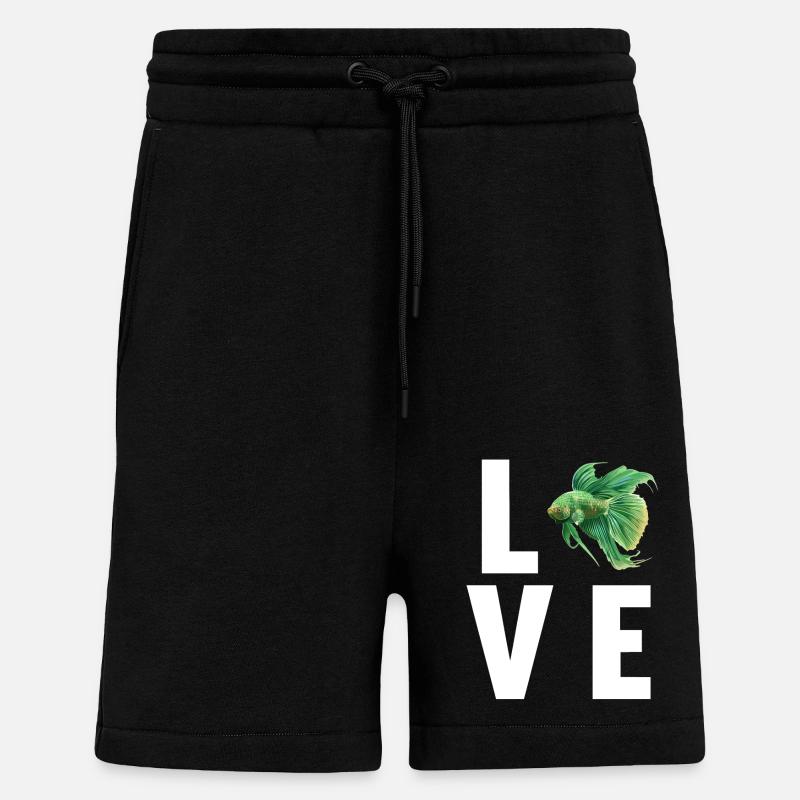 Bettas Betta Poisson Betta - Short bio décontracté fabriqué en UE - SOLID BLACK