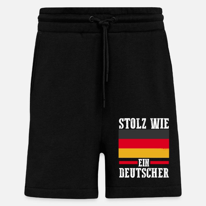 Deutscher Deutsch Deutschland - Shorts - made by SPREAD - SOLID BLACK
