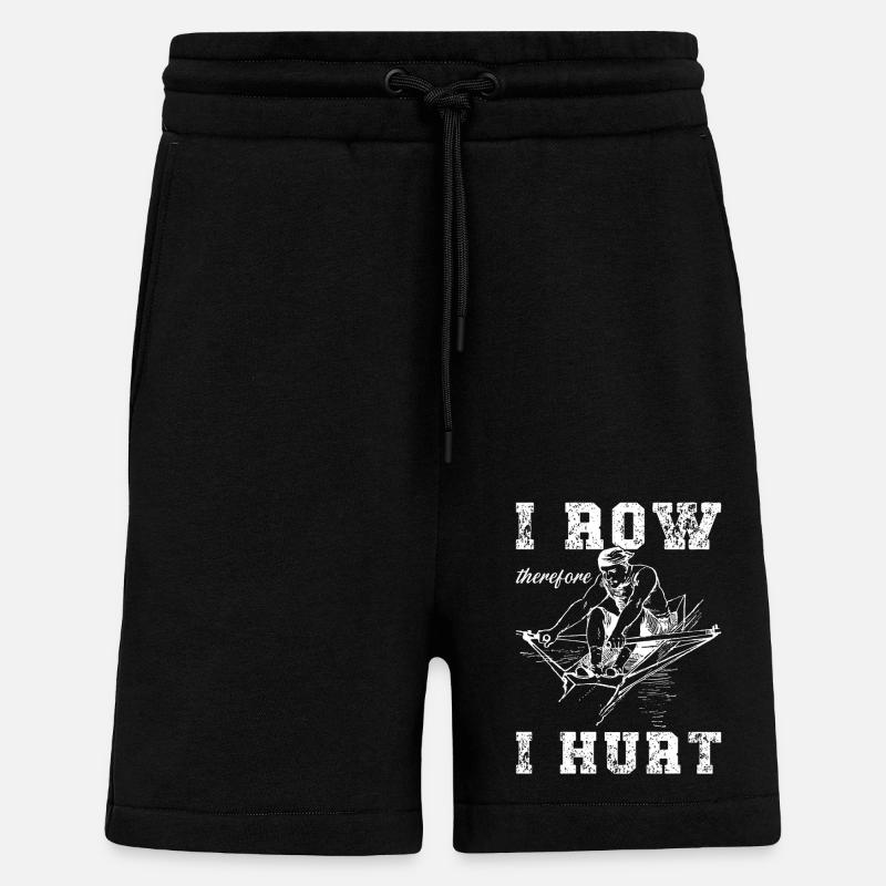Rowing Team Funny Rowing - Shorts - made by SPREAD - SOLID BLACK