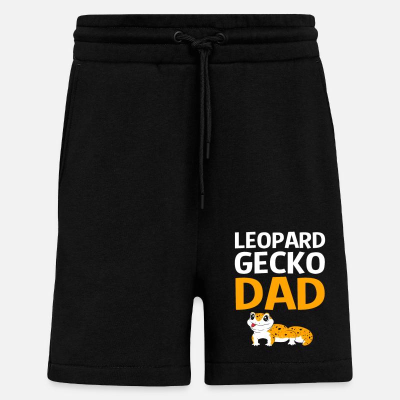 Gecko léopard - Short bio décontracté fabriqué en UE - SOLID BLACK
