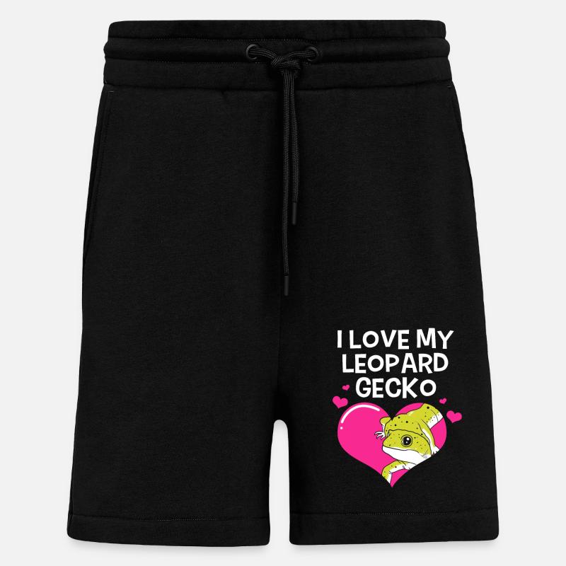 Leopard Gecko - Shorts - made by SPREAD - SOLID BLACK