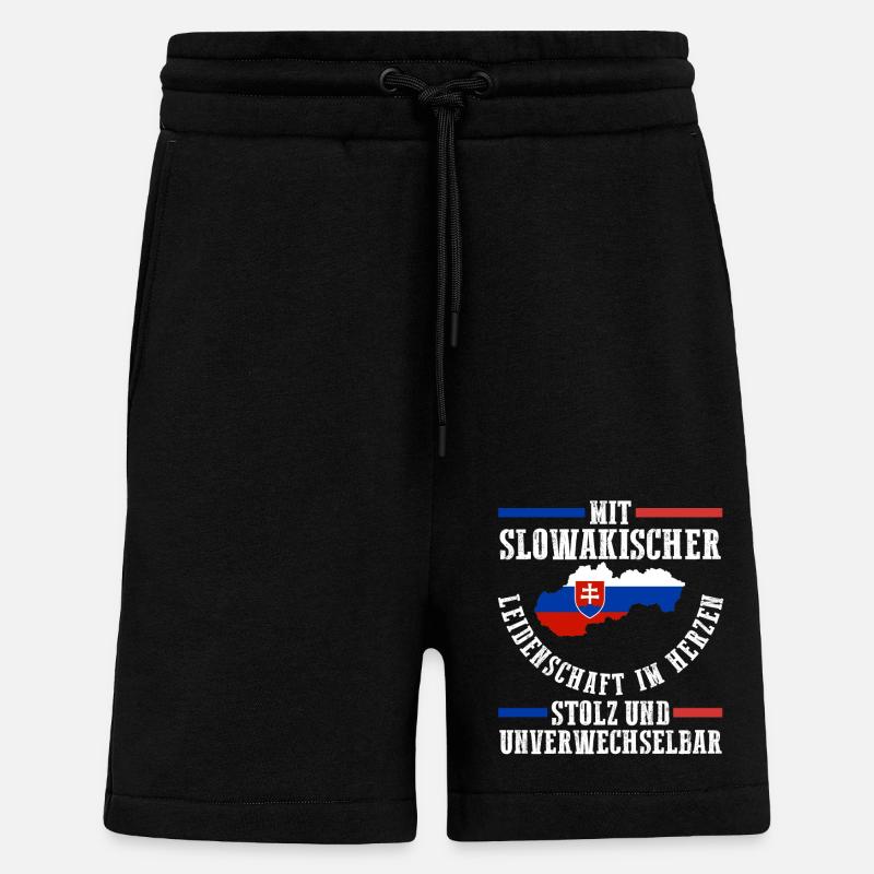Slowaken Slowakei - Shorts - made by SPREAD - SOLID BLACK